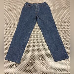 Vintage 90’s Levi's 501 Classic Straight Leg Dark Wash Blue Jeans - Made in USA